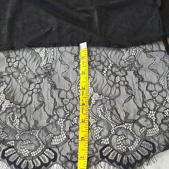 Eri & Ali Womens Sz S Black Lace Fairy Grunge Witchy Whimsigoth Midi Slip Dress - Picture 9 of 12